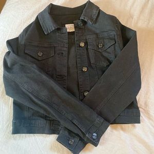 Black Cropped Jean Jacket